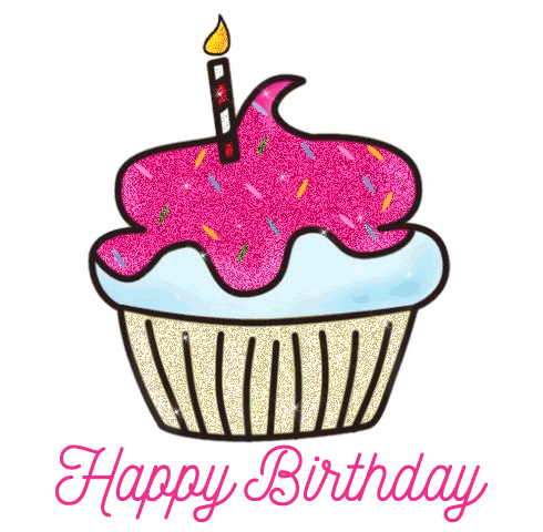 Birthday Greetings Cup Cake Clipart Animated Gif Images GIFs Center